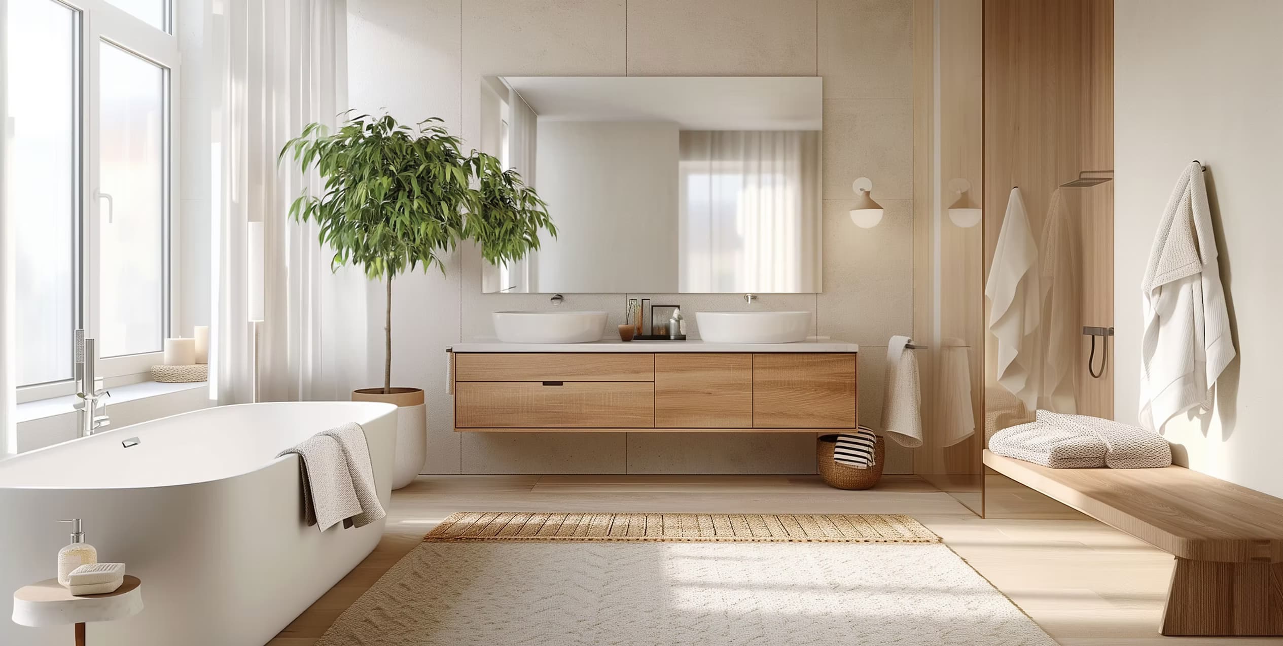 Modern Gympie and Sunshine Coast bathroom renovated by Robert Wade Builder